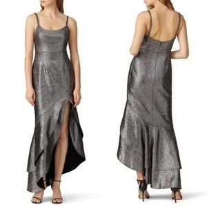 Hutch Malia Gown in Silver Metallic 8